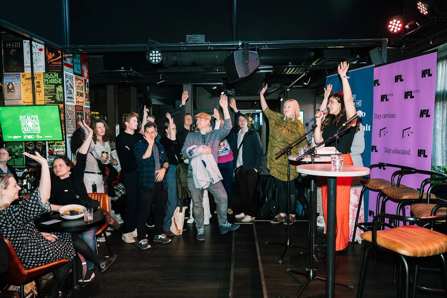 Helsinki Film Lab participants gathering at a networking event
